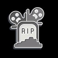 Icon Tomb. related to Halloween symbol. glossy style. simple design illustration vector
