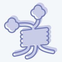 Icon Dead Tree. related to Halloween symbol. two tone style. simple design illustration vector