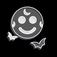Icon Full Moon. related to Halloween symbol. glossy style. simple design illustration vector