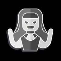Icon Nun. related to Halloween symbol. glossy style. simple design illustration vector