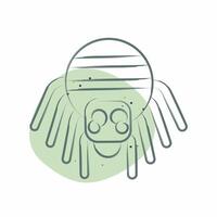 Icon Spider. related to Halloween symbol. Color Spot Style. simple design illustration vector