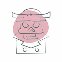Icon Pirate Skeleton. related to Halloween symbol. Color Spot Style. simple design illustration vector