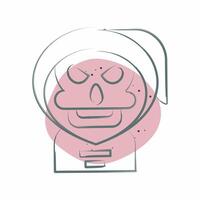 Icon Reaper. related to Halloween symbol. Color Spot Style. simple design illustration vector
