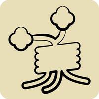 Icon Dead Tree. related to Halloween symbol. hand drawn style. simple design illustration vector
