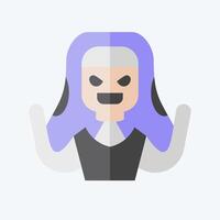 Icon Nun. related to Halloween symbol. flat style. simple design illustration vector