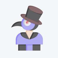 Icon Plague. related to Halloween symbol. flat style. simple design illustration vector