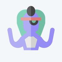 Icon Mummy. related to Halloween symbol. flat style. simple design illustration vector