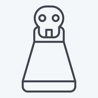 Icon Potion. related to Halloween symbol. line style. simple design illustration vector