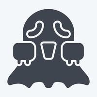 Icon Spirit. related to Halloween symbol. glyph style. simple design illustration vector