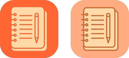 Notebook And Pen Icon vector