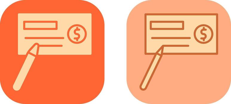 Write Cheque Icon vector