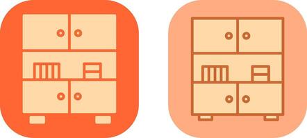Table with Shelves Icon vector