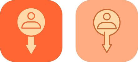 User Down Icon vector