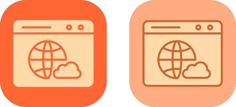 web nube icono vector