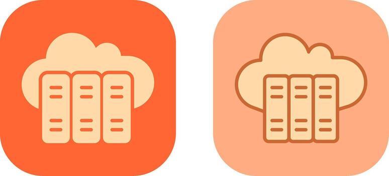 Cloud Library Icon vector