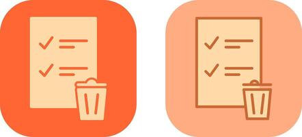 Trash List Icon vector