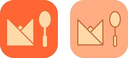 Spoon and Napkin Icon vector