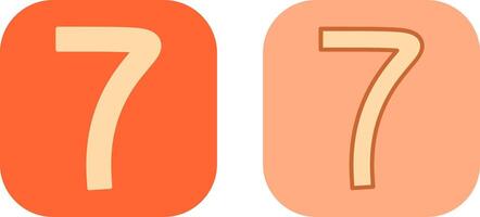 Number Seven Icon vector