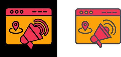 Location Web Advertising Icon vector