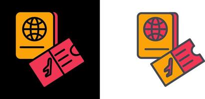 Ticket And Passport Icon vector
