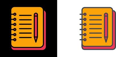 Notebook And Pen Icon vector