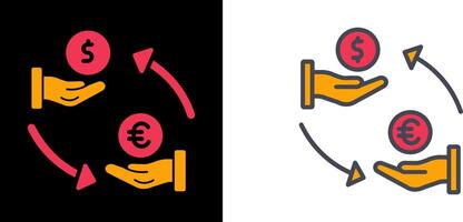 Dollar To Euro Icon vector