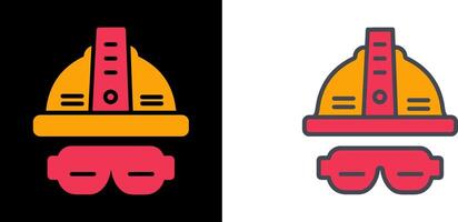 Glasses And Helmet Icon vector