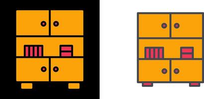 Table with Shelves Icon vector