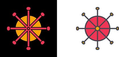 Ship Wheel Icon vector