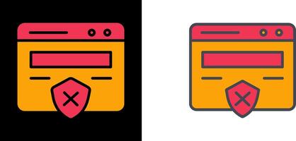 Unprotected Website Icon vector