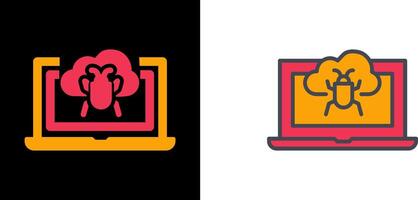 Bug Cloud Icon vector