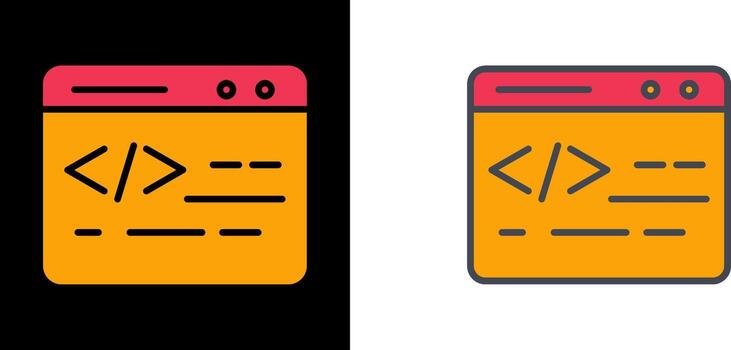web codificación icono vector