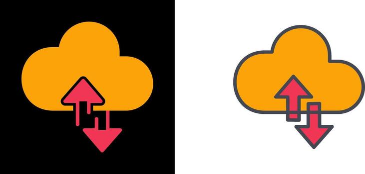 icono de computación en la nube vector