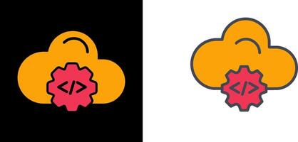 Cloud Coding Icon vector