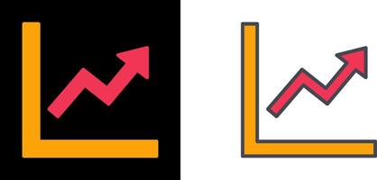Graph Up Icon vector