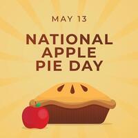 National Apple Pie Day design template. apple pie illustration. pie . eps 10. flat design. vector