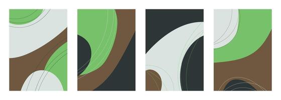 Minimalist abstract hand drawn set background. vector