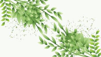 Abstract Geometric modern with Leaf wave Green color background for template, poster, flyer design. illustration vector
