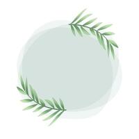 Herbal minimalist frames. Hand painted plants, branches, leaves on a white background. Greenery wedding simple invitation template. Watercolor style card. All elements are isolated and editable vector