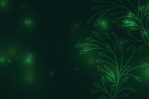 Abstract Geometric modern with Leaf wave Green color background for template, poster, flyer design. illustration vector