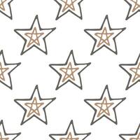 Seamless pattern with cute stars doodle for decorative print, wrapping paper, greeting cards, wallpaper and fabric vector