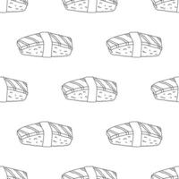 Seamless pattern with sushi for decorative print, wrapping paper, menu, wallpaper and fabric vector