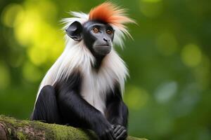 Exotic monkey in its natural habitat photo