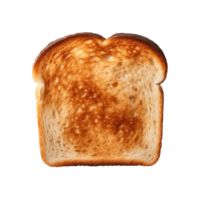 a slice of toast bread isolated on a transparent background, top view png