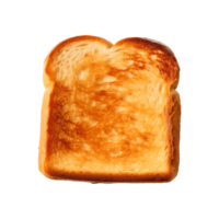 a slice of toast bread isolated on a transparent background, top view png