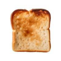 a slice of toast bread isolated on a transparent background, top view png