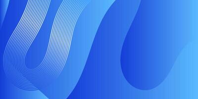 blue wave background with glowing lines vector