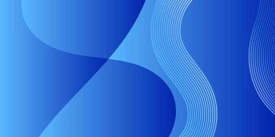 blue wave background with glowing lines vector