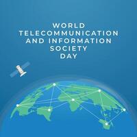 World Telecommunication and Information Society Day design template. satelite design. globe design. eps 10. vector