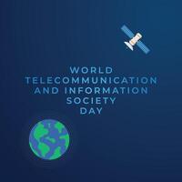 World Telecommunication and Information Society Day design template. satelite design. globe design. eps 10. vector